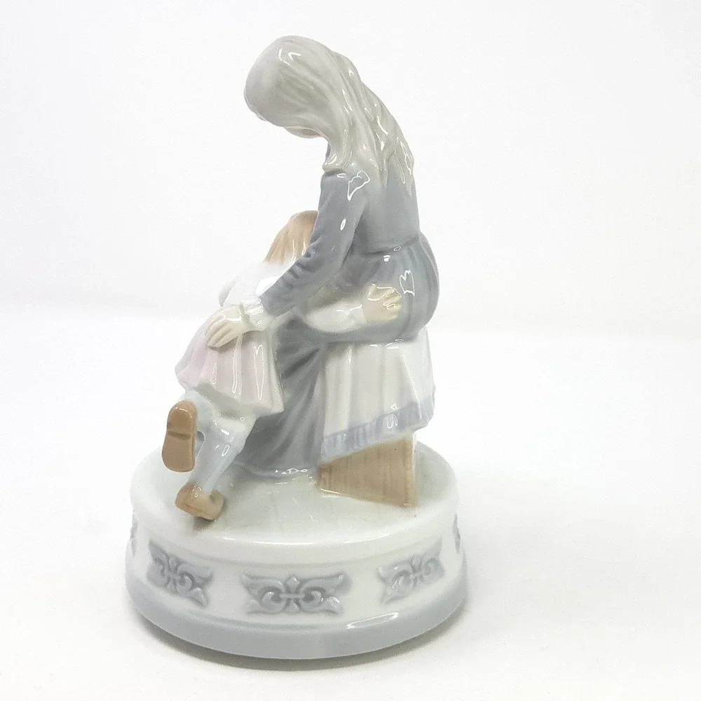Valencia Collection‎ Porcelain Mother Child Music Box 7.5